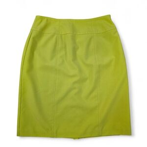 Chartreuse Slime Green Straight Pencil Knee Length Skirt Size 8 Career Office